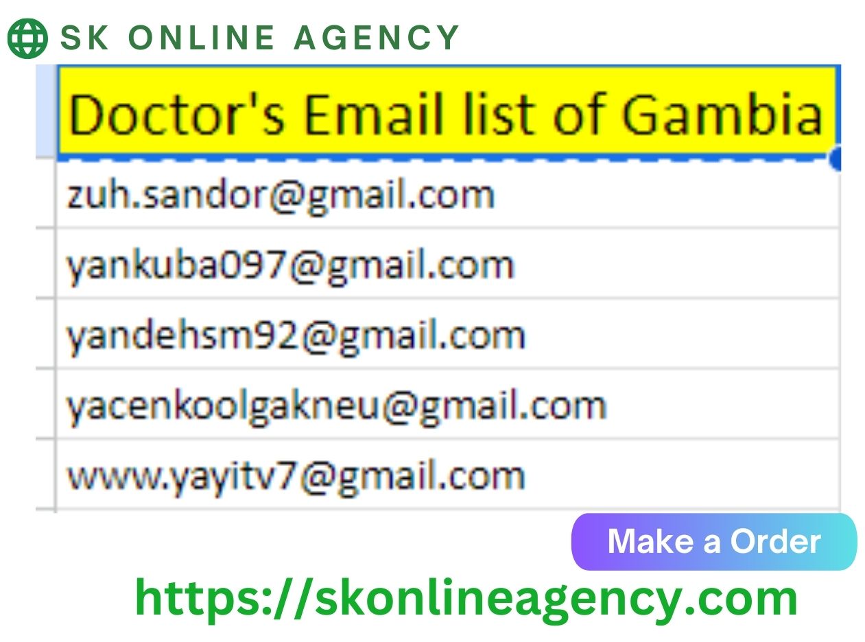 Doctor's email list in Gambia country