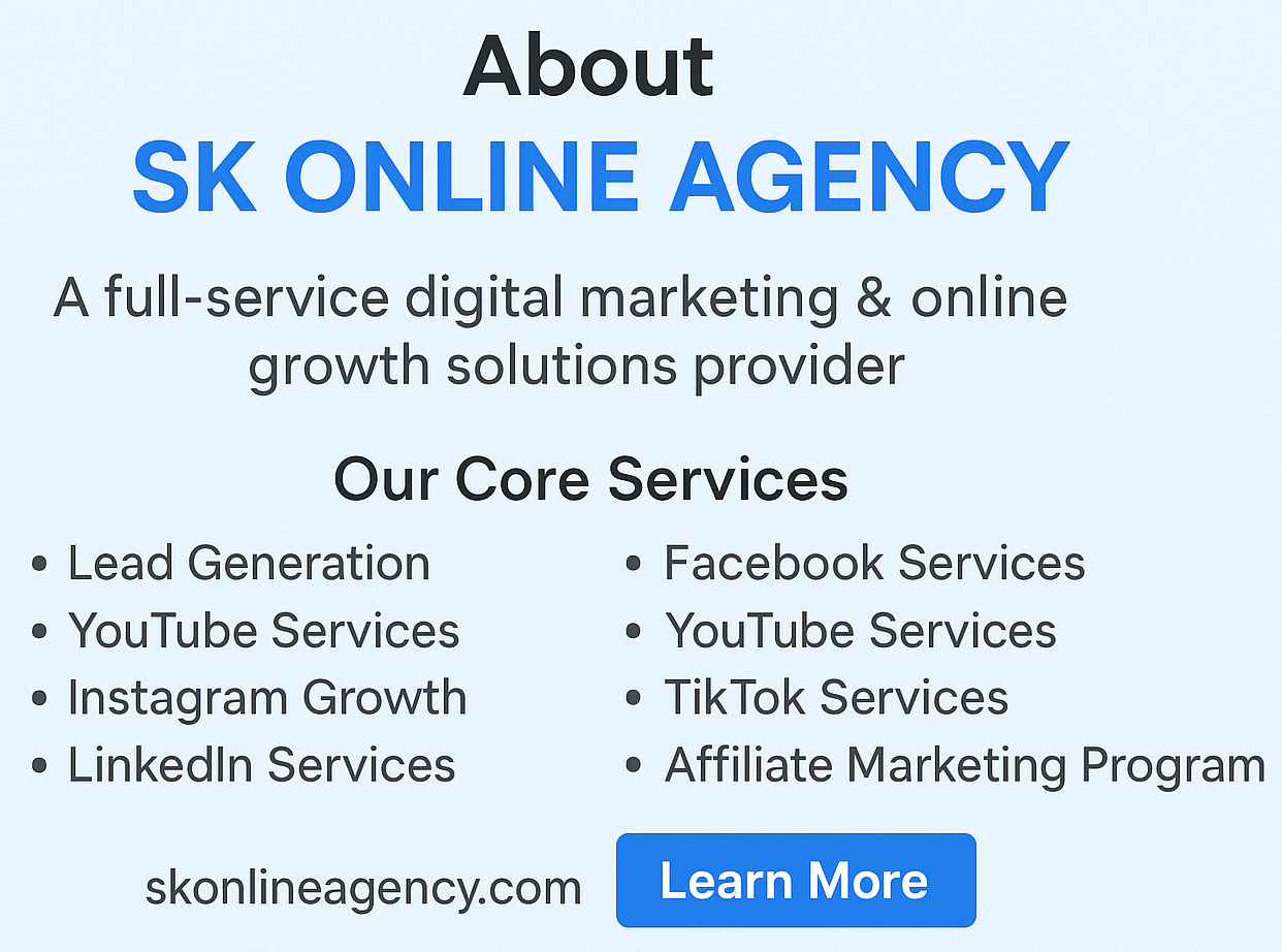 SK Online Agency – Digital Marketing, Lead Generation & Social Media Growth Services